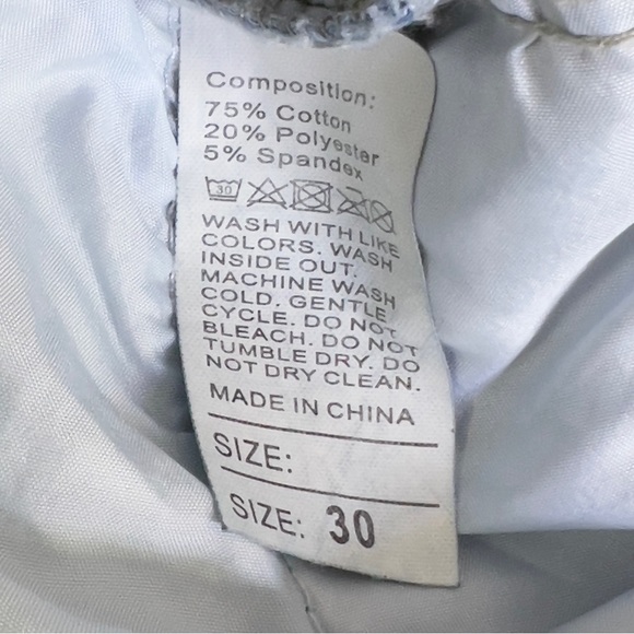 Shein SZ 30 Light-wash Denim White Stripe on the sides w/5 Pockets & Leg… - Picture 13 of 13